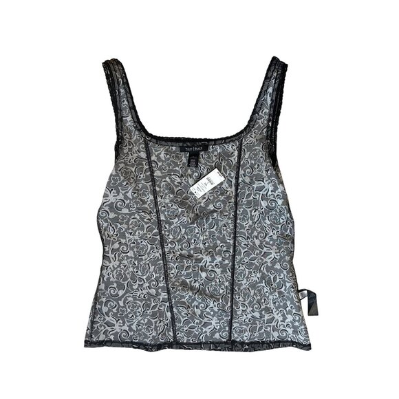 White House Black Market L Floral Corset Top With Lace Trim & Boning Detail 1846 - Picture 6 of 6